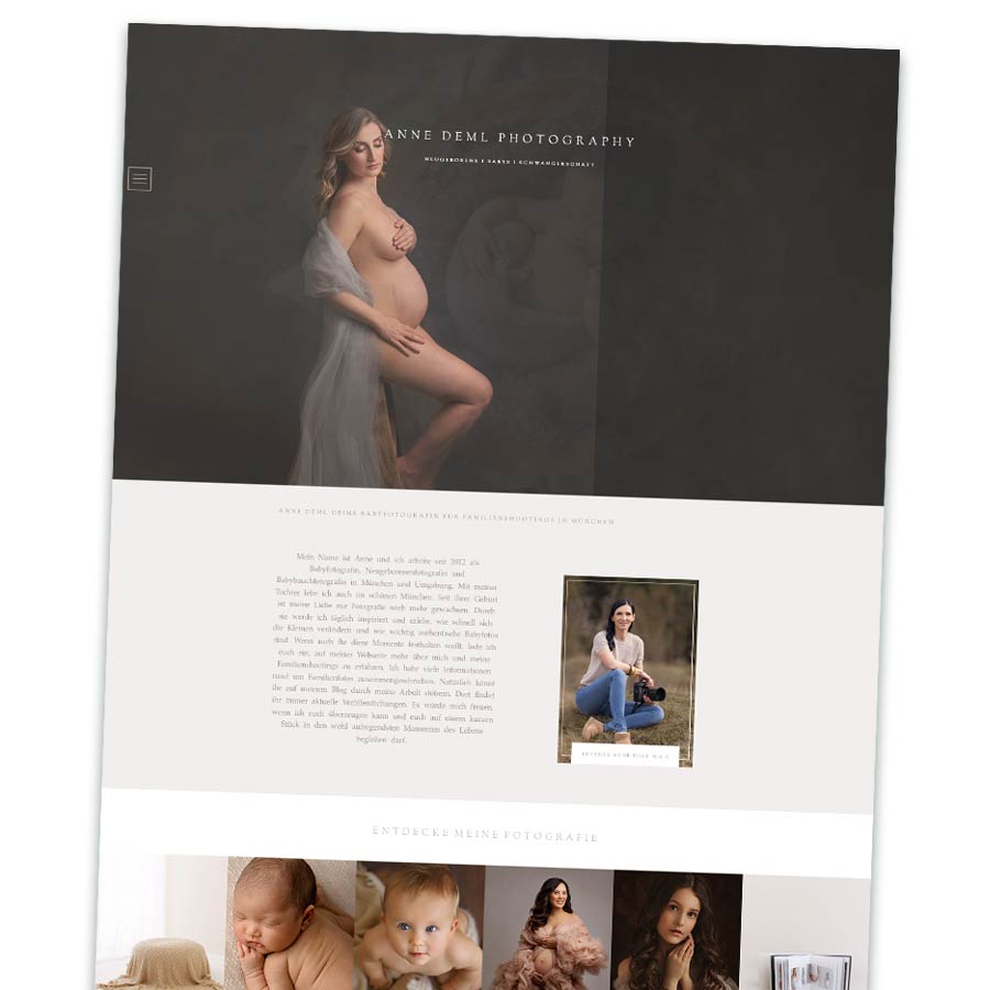 Website Anne Deml Photography in München bei 
