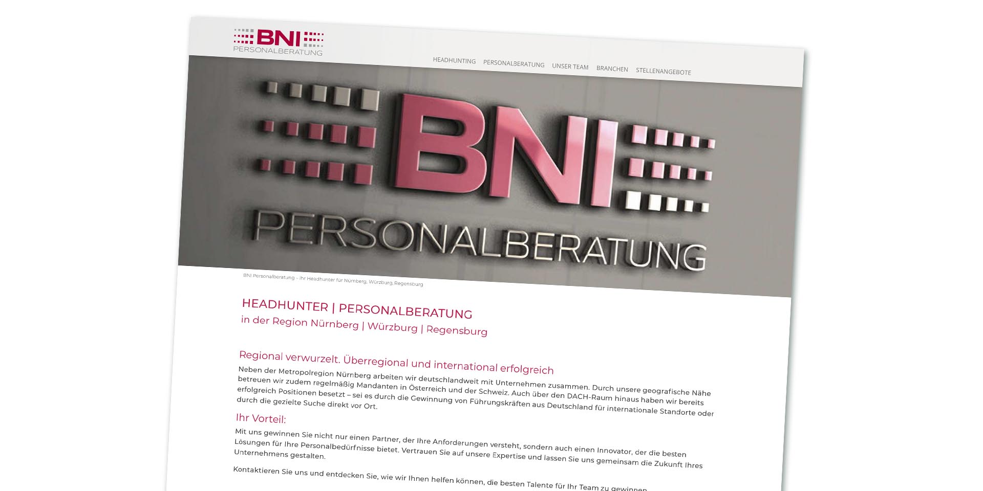 Empfehlung auf posedo.de: BNI Personalberatung GmbH