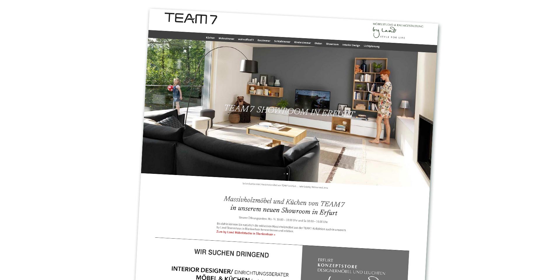 Empfehlung auf posedo.de: by Land Möbel - TEAM 7 Showroom Erfurt