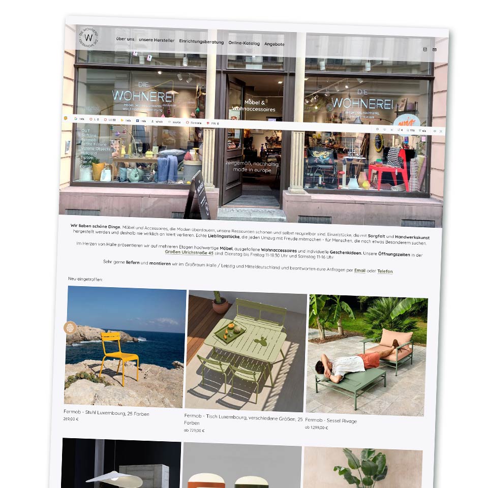 Website DIE WOHNEREI in Halle (Saale) bei Altstadt