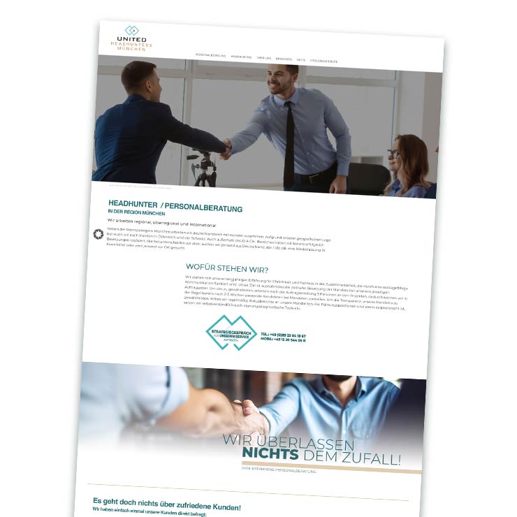 Website UNITED HEADHUNTERS MÜNCHEN in München bei 
